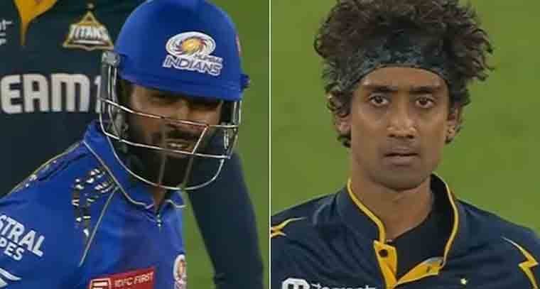  హార్దిక్ పాండ్య‌ ,  సాయి కిశోర్ మధ్య గరం గరం 
