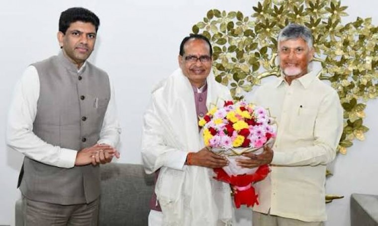 కేంద్ర వ్యవసాయ మంత్రి శివరాజ్‌ సింగ్‌తో సీఎం చంద్రబాబు భేటీ