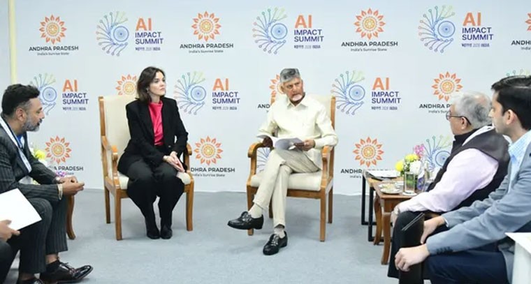 ఏఐ సమ్మిట్‌లో టెక్ కంపెనీల సీఈవోలతో చంద్రబాబు భేటీ