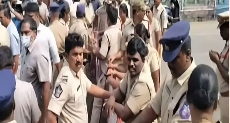 మంత్రి లోకేశ్ ఇంటి ముట్టడికి యత్నం.. ఉద్రిక్తత