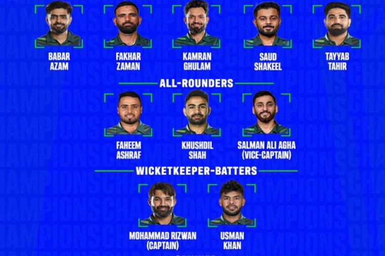 ఛాంపియన్స్ ట్రోఫీకి పాకిస్తాన్ టీం ఇదే..... 