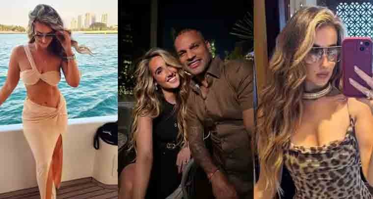  సోఫీ షైన్ తో శిఖర్ ధావన్
