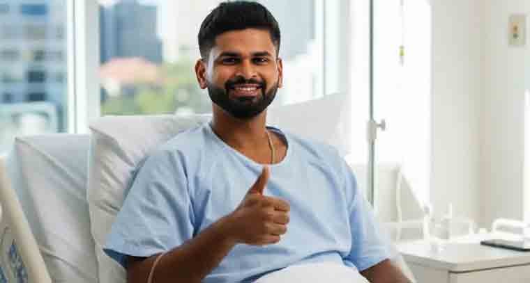 ఆసుపత్రిలో కోలుకున్న శ్రేయస్ అయ్యర్
