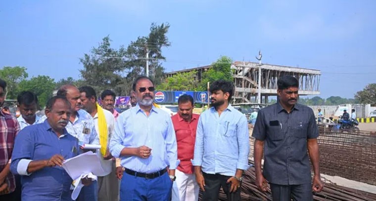 సూర్యలంక తీరంలో అభివృద్ధి పనుల వేగవంతం ఎంపీ తెన్నేటి