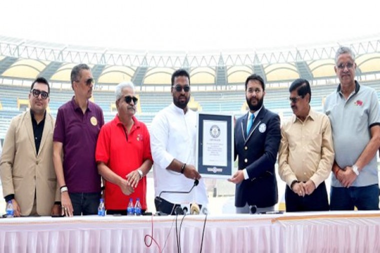 ముంబై వాంఖెడే స్టేడియంలో 50వ సంవత్సర వార్షికోత్సవం.. గిన్నిస్ రికార్డు నమోదు.... 
