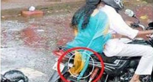 మహిళ ప్రాణం తీసిన చున్నీ
