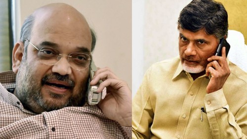 అమిత్​ షాకు చంద్రబాబు ఫోన్​ 