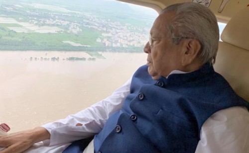 ముంపు ప్రాంతాల్లో ఏపీ గవర్నర్‌ ఏరియల్‌ సర్వే