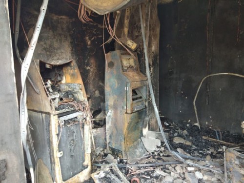 ఏటీఎంలో అగ్నిప్రమాదం