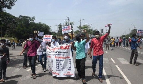 జాబ్ క్యాలెండర్‌కు నిరసనగా ఏపీ వ్యాప్తంగా ర్యాలీలు