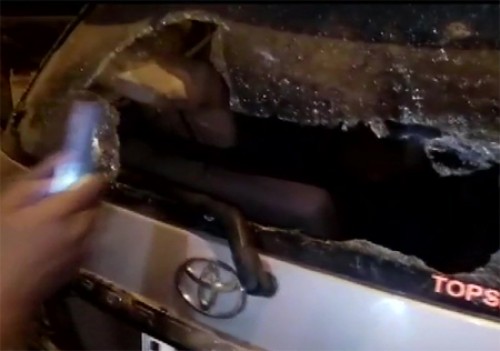 బిజెపి నేతల వాహనాలపై దాడి 