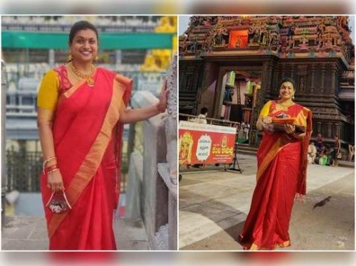 దుర్గమ్మ సన్నిధిలో ఎమ్మెల్యే రోజా ప్రత్యేక పూజలు