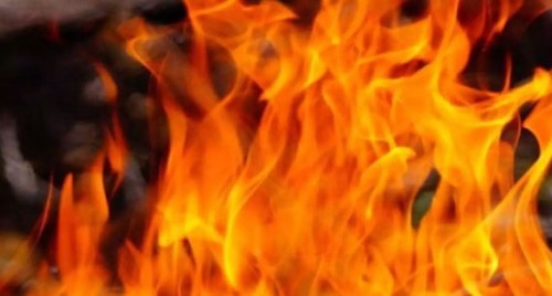 వేరుశెనగ వాముకు నిప్పుపెట్టిన దుండగులు
