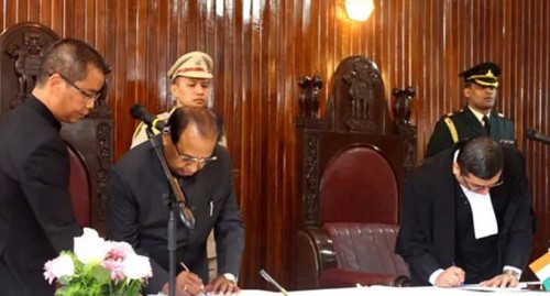 మిజోరం గవర్నర్‌గా జగదీశ్‌ ముఖి ప్రమాణ స్వీకారం 