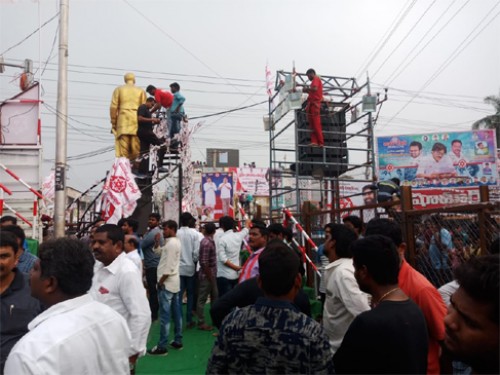 మండపేట జనసేన పవన్ సభకు అధిక సంఖ్యలో జనం