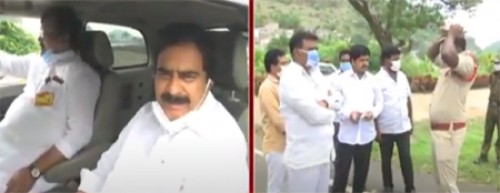 అమరావతి కరకట్ట వద్ద ఉద్రిక్తత 