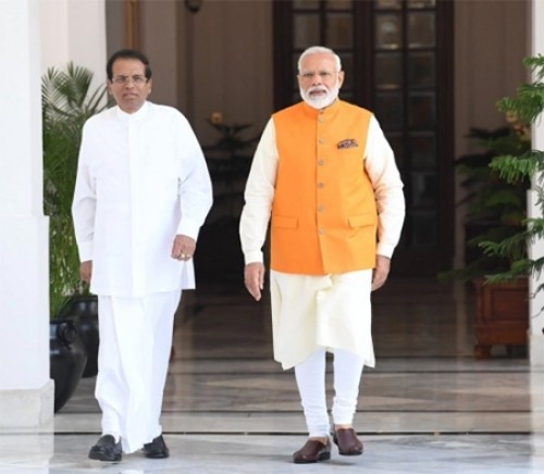  శ్రీలంక అధ్యక్షుడితో  నరేంద్ర మోదీ భేటీ