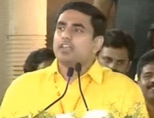 టీడీపీ కార్యాలయాన్ని ప్రారంభించిన లోకేష్‌
