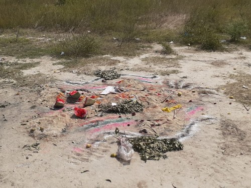 నెల్లూరు జిల్లాలో చేతబడి  కలకలం