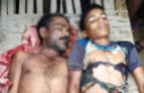 పిడుగుపాటుకు తండ్రికొడుకు మృతి