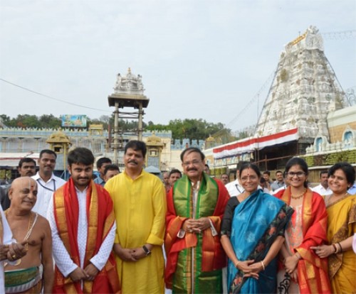 శ్రీవారిని దర్శించుకున్న ఉపరాష్ట్రపతి వెంకయ్య నాయుడు