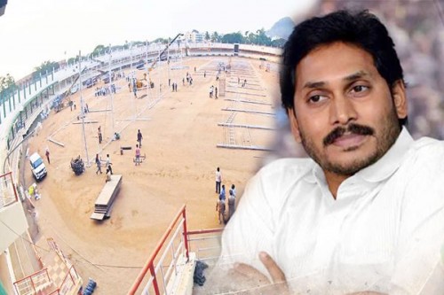 జగన్ ప్రమాణ స్వీకారానికి భారీ ఏర్పాట్లు