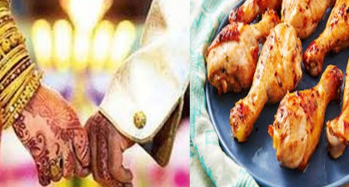 పెళ్లి విందులో చికెన్ కోసం గొడవ...ఒకరిపై మరొకరు రాళ్లతో దాడి!