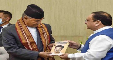బీజేపీ ప్రధాన కార్యాలయంలో జేపీ నడ్డాతో సమావేశమైన నేపాల్ ప్రధాని