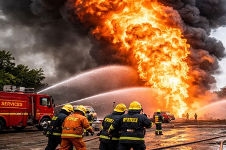 Andhra CM Chandrababu Naidu Conducts Aerial Survey of ONGC Well Blowout