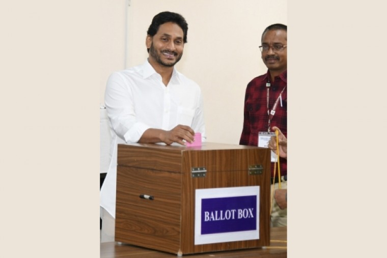 Andhra MLAs vote for seven seats of Legislative Council
