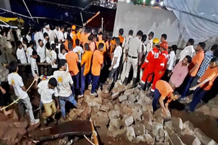 Eight devotees killed in wall collapse at Simhachalam temple in Andhra Pradesh