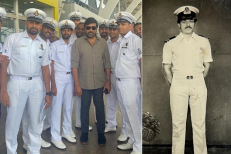 Chiranjeevi goes down the memory lane with naval cadet pic
