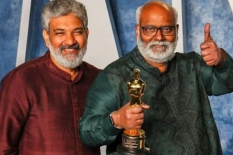 Rajamouli, Keeravani return to warm welcome by fans in Hyderabad
