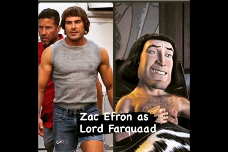 Zac Efron trolled with 'Shrek' character Lord Farquaad meme after new look
