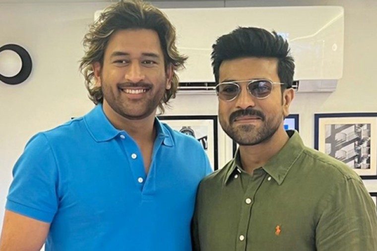 Ram Charan is 'glad to meet nation's pride' MS Dhoni