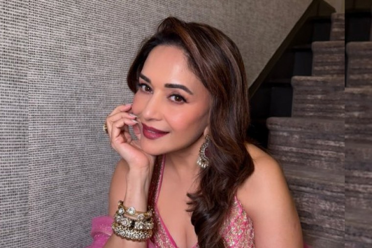 Madhuri Dixit looks ethereal in an all-pink lehenga