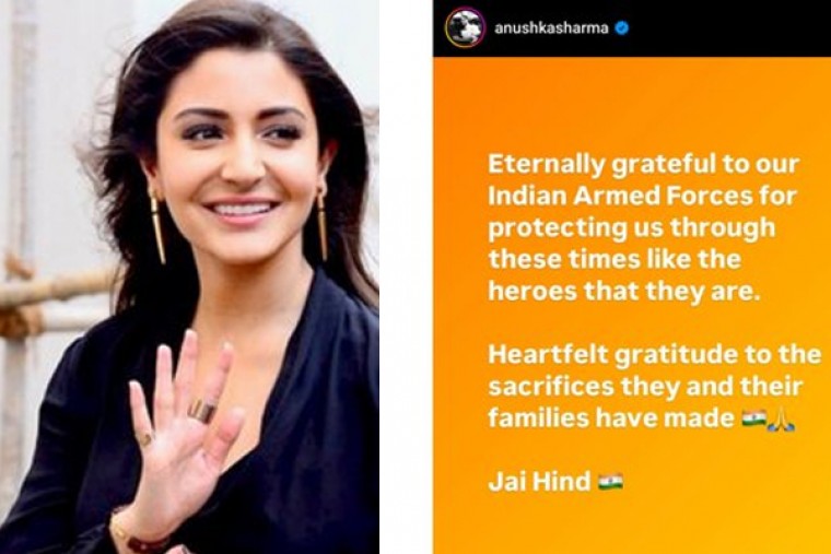 Anushka Sharma is 'grateful' to Armed Forces for protecting us amid rising Indo-Pak tensions