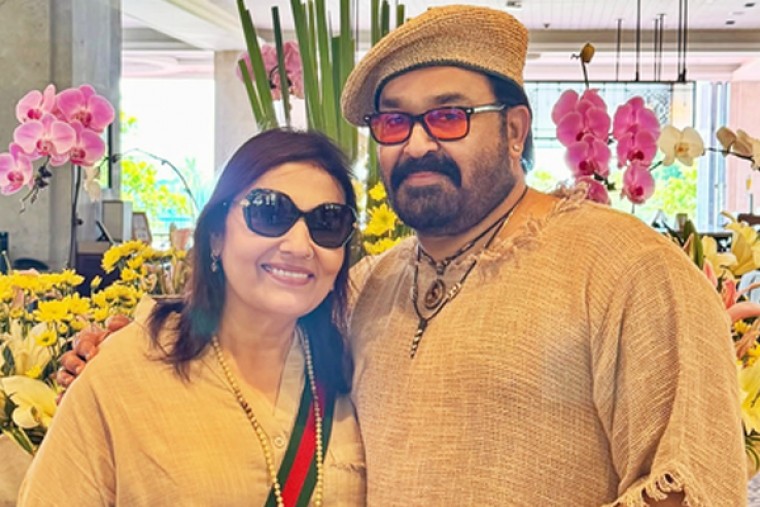 Mohanlal wishes 'dear' wife Suchitra on birthday