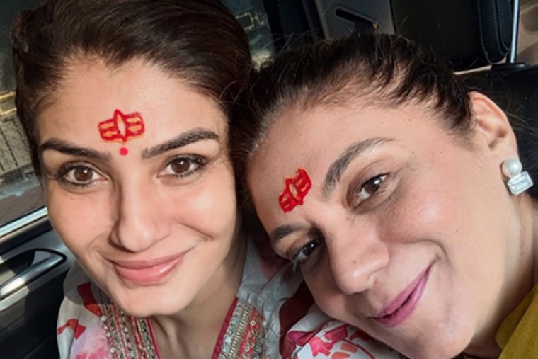 Raveena Tandon shares moments from her serene visit to Babulnath temple