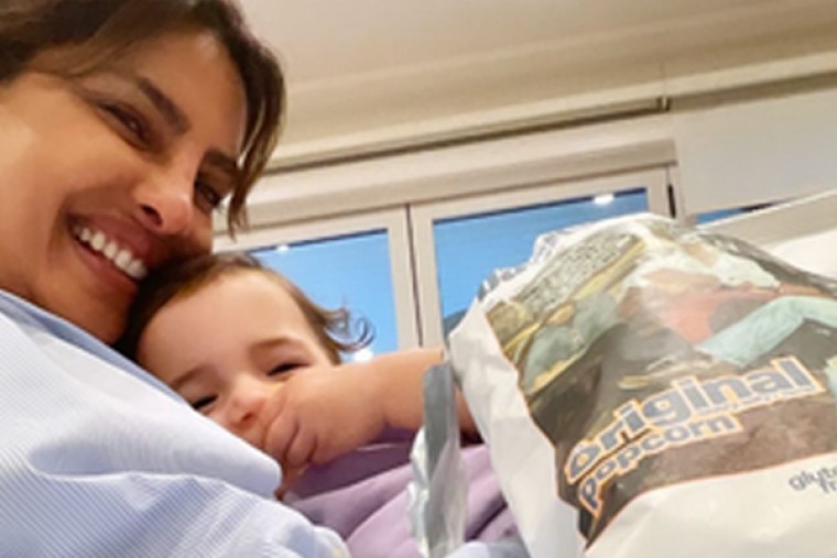 Priyanka Chopra, daughter Malti cozy up with popcorn treat