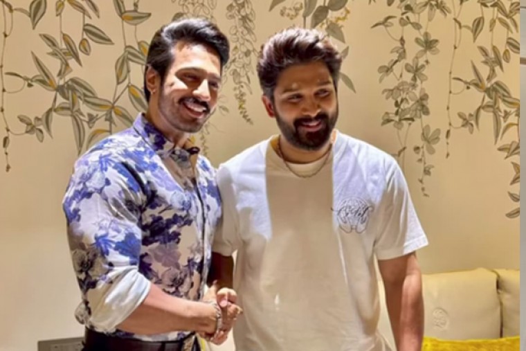 Allu Arjun enjoys 'Romeo S3' trailer with Thakur Anoop Singh