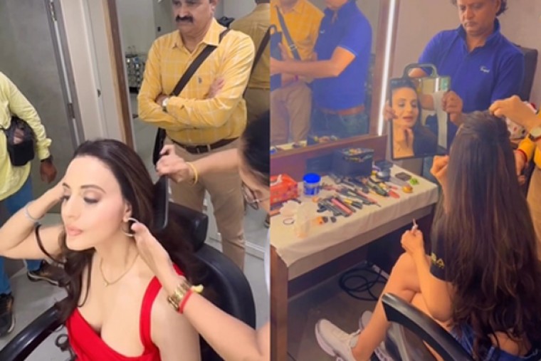 Ameesha Patel gives glimpse of her 'chaotic work mode'