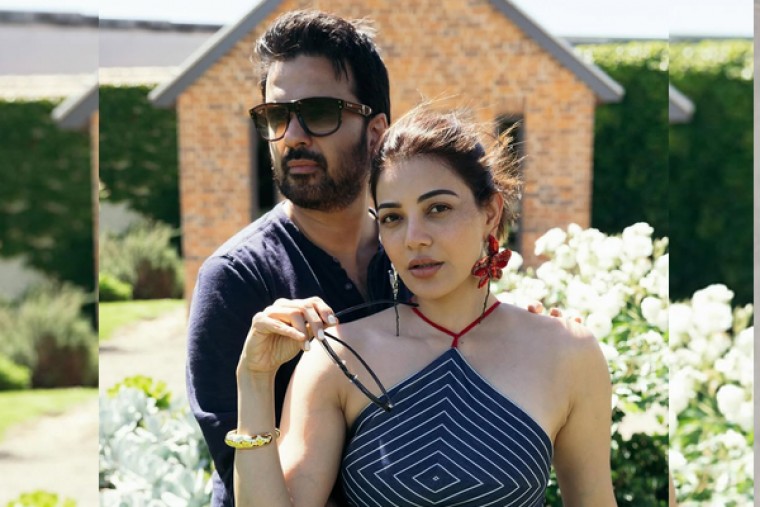 Kajal Aggarwal has a blast with husband Gautam Kitchlu at Diljit Dosanjh's Aura concert