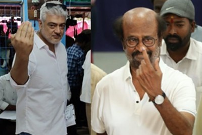 Ajith Kumar shows up to vote 30 minutes before time; Rajini stresses 'dignity in voting'