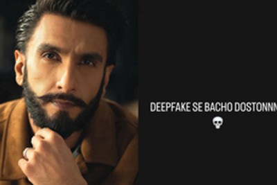 Ranveer Singh, the latest Bollywood victim, advises fans: 'deepfake se bacho doston'
