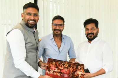 Ajay Devgan meets Revanth Reddy, keen to set up film studio in Telangana