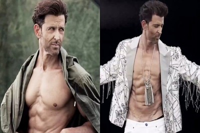 Hrithik Roshan flaunts washboard abs, says 'vibes on, control off'