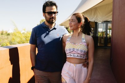 Kajal Aggarwal experiences a 'magical moment' at the Field of Light with husband Gautam Kitchlu