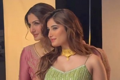 Raveena Tandon enjoys gup shup session with daughter Rasha Thadani as the two shoot together