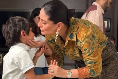 Kareena Kapoor gets cute hug from son Taimur after returning from school